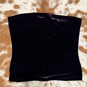 Purple Velvet Tube Top